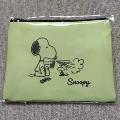 スヌーピー ポーチ ピスタチオカラー 210mm x 160mmのサムネイル