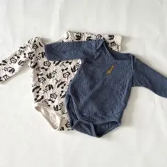 futafuta ロンパース 2枚セット　パンダ柄とキリン