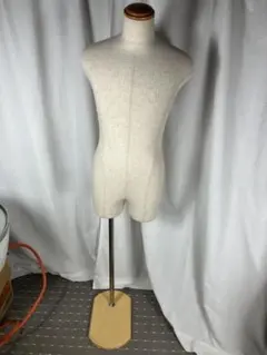 メンズトルソー Mサイズ 木製ヘッド＆ベース付き　ズボン着用可
