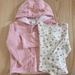 GAP ベビー用パーカ、無印良品　花柄カーディガンのサムネイル
