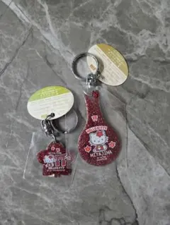 ハローキティ 宮島デザイン ストラップセット　ご当地