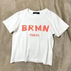 BRAHMIN ブラーミン BRMNロゴ Tシャツ 白 ネオンオレンジ 38のサムネイル