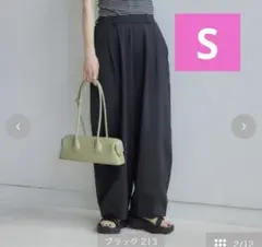 新品しまむら　田中里奈　mysa closet コクーンパンツ　S中黒