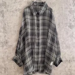 SUREVE+ ブラック系チェック 長袖シャツ