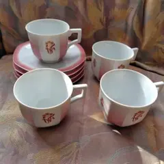 ノリタケ ピエールカルダン コーヒーカップ&ソーサー 4客 昭和レトロ