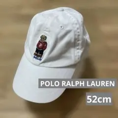 POLO キッズ　帽子　キャップ　白　ラルフローレン　ポロベア
