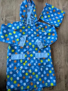 子供用水玉模様レインコートサイズ130