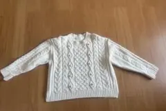 LOWRY farmアイボリー ケーブルニットセーター