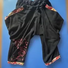 和柄アクセント サルエル風パンツ　gouk