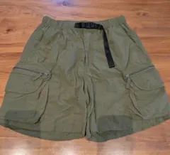 GU ナイロンカーゴショーツ　ショートパンツ　S　オリーブ　カーキ
