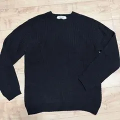 URBAN RESEARCH SONNY LABEL ブラックリブ編みセーター