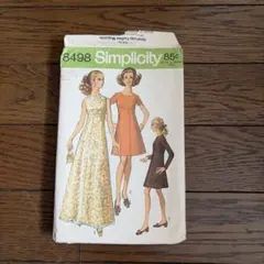 Simplicity 8498 ヴィンテージ型紙 婦人服