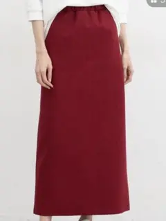 今シーズン♦︎新品♦︎セルフカット　ナロースカート　Lサイズ　レッド