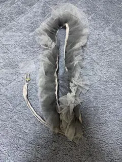 Myu フリル付きグレーショルダーストラップ