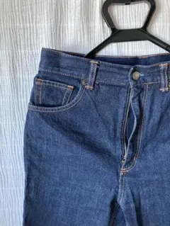 GU　ジーユー　美脚 デニム　ハイウエスト ストレート ジーンズ　Ｌ　カジュアル