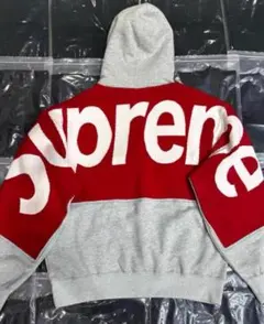 Supreme フード付きスウェット 赤とグレー