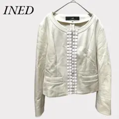 INED イネド　ノーカラージャケット　9号 MADE in JAPAN