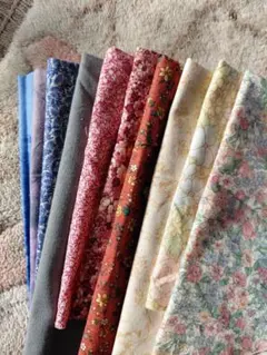 花柄綿生地セット 20x25cm 16x23cm