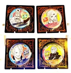 ワンピース バースデイ缶バッジ ゾロ サボ プリン フランキー 4点セット