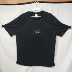 ★３Ｌ⑭おもしろ？Ｔシャツ【黒猫ひょっこり柄プリント】２XＬサイズ