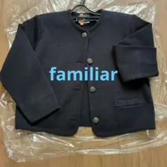 美品 ファミリア 紺色ジャケット ボレロ 120 入学式 卒園式 お受験 面接