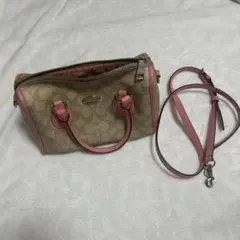 COACH(コーチ)ハンドバック・ショルダーバッグ ピンクベージュ
