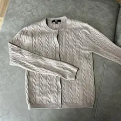 UNIQLO ケーブル編み カーディガン S ベージュ
