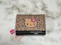 日焼けキティ 財布 ヒョウ柄 豹柄 三つ折り財布