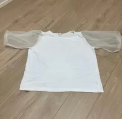 しまむら ririkaさん 袖チュールTシャツ