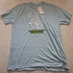 【格安】【新品未使用】Lサイズ　トップス　半袖　水色　英字プリント