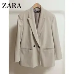 ZARA ザラキッズ　オーバーサイズ　ダブルブレストスーツ 上下セット　164 ZARA】ダブルブレスト仕様オーバーサイズブレザー (ZARA