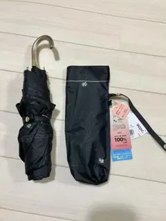 Wpc. 遮光フラワードローイングmini 55cm 黒い花柄折りたたみ傘