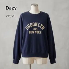 Dazy 데이지 로고 스웨트 트레이너 네이비 L y2k 00s