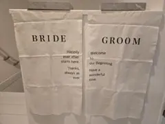 結婚式　受付　タペストリー