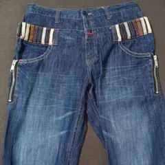 00s denim pants Y2K double waistのサムネイル