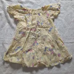 BABY GAP 花柄イエローコットンワンピース 2歳用