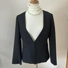 美品　GLOBAL WORKウツクシルエットVジャケット黒