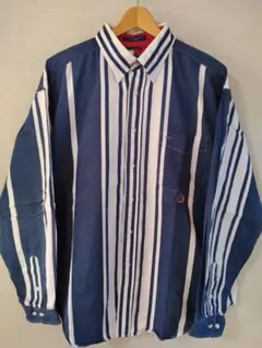 ’90s TOMMY HILFIGER STRIPE BD SHIRT