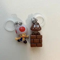 スーパーマリオ めじるしアクセサリー2 クリボー　キノピオ