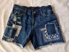 ★ポロラルフローレン★USED加工デニム ハーフパンツ★サイズ140