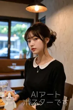 【A473】A4 AI 美女 ポスター アート グラビア 女子大生 清楚