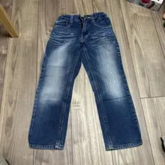 デニムブルー ストレートレッグパンツ 120cm