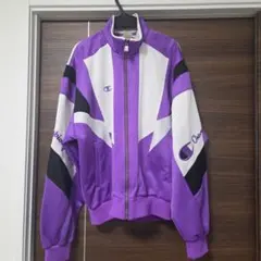 <希少品> Champion トラックジャケット パープル×ホワイト