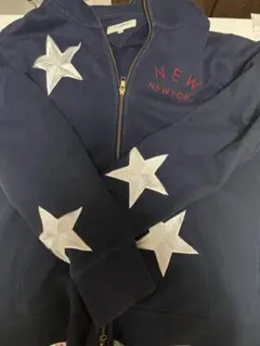 TOMMYネイビー パーカー 星刺繍