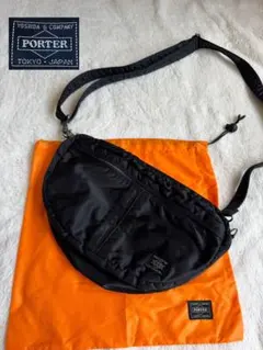 【希少】PORTER タンカー　ハーフムーン型ショルダーバッグ ブラック