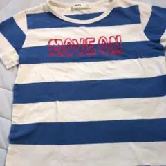 MPS MOVE ON 刺繍 Tシャツ サイズ120 青と白のストライプ