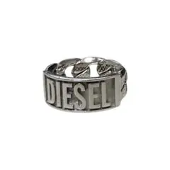 DIESEL ディーゼル ロゴ チェーン リング シルバー 16号