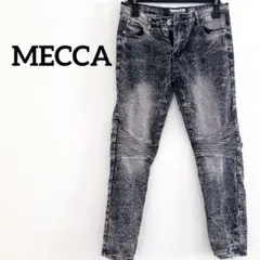 【M】 MECCA メッカ ストレッチフィット スキニー デニム 大きめ グレー