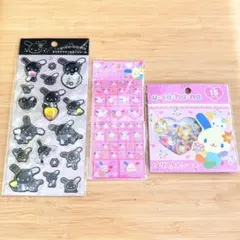 サンリオ　ウサハナ　キラキララインストーンシール　タイルシール　クリスタルシール