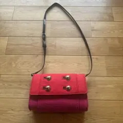 kate spade ケイトスペード ショルダーバッグ 斜めがけ 赤×ピンク